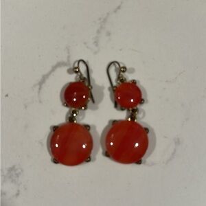 Vibrant Orange Dangle Earrings
